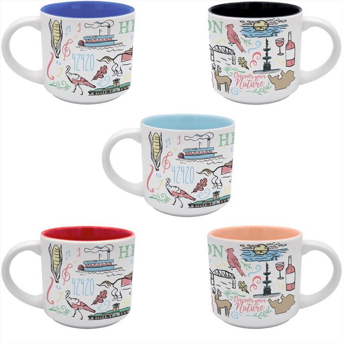 DX8236 14 Oz. White Matte Metro Two-Tone Ceramic Mug With Full Color Custom Imprint